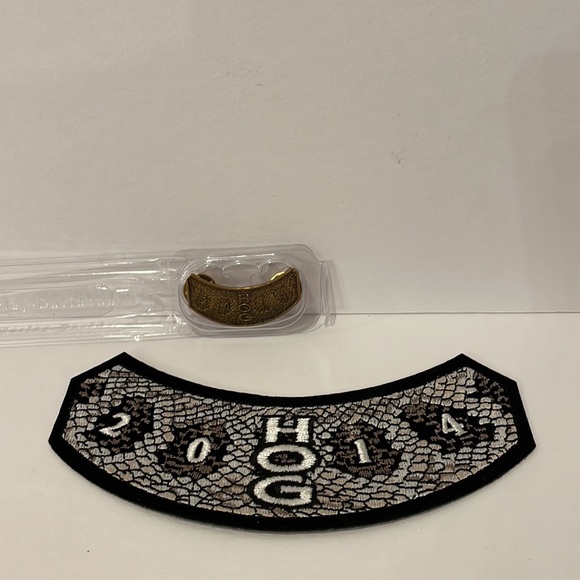 2014 Harley Davidson HOG Snake Skin Design Jacket Vest Patch and Pin Badge - Picture 2 of 5